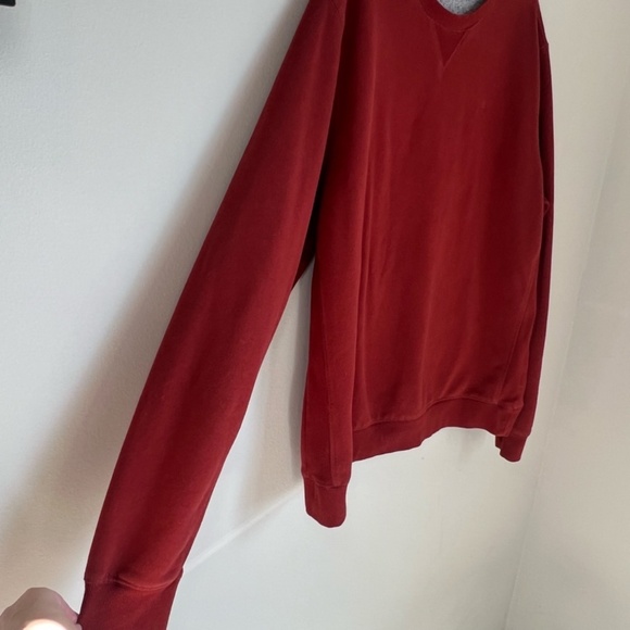 G.H. Bass & Co Men's Soft Fleece Crew Neck Sweatshirt Burgundy V-Stitch Neck XXL - Picture 5 of 11